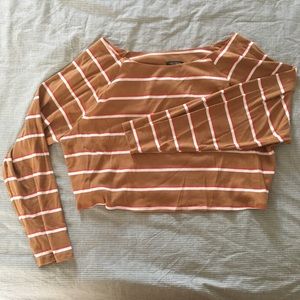 Retro Striped Crop Top 4X NWOT